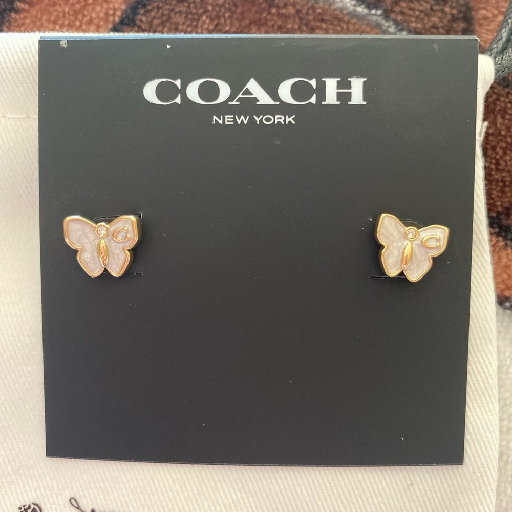 Coach Gold Butterfly Earrings